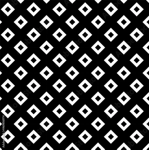 Fototapeta Rhombus background Geometry seamless pattern. Vector graphic line illustration. Black and white abstract vintage 1920. Banner, poster, wrapping paper, sticker, print, modern textile design.