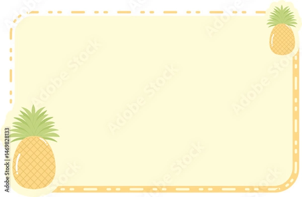 Fototapeta Cute Fruit Frame Background Text Box