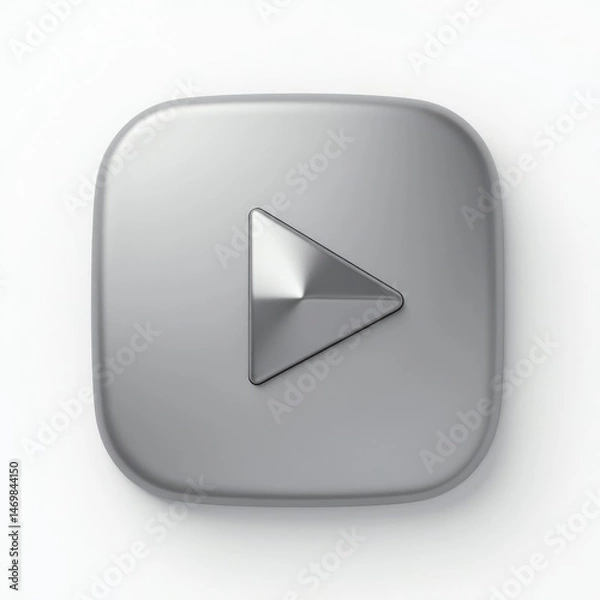 Fototapeta Play Button Icon Silver
