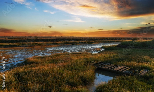 Obraz sunset over the salt marshes