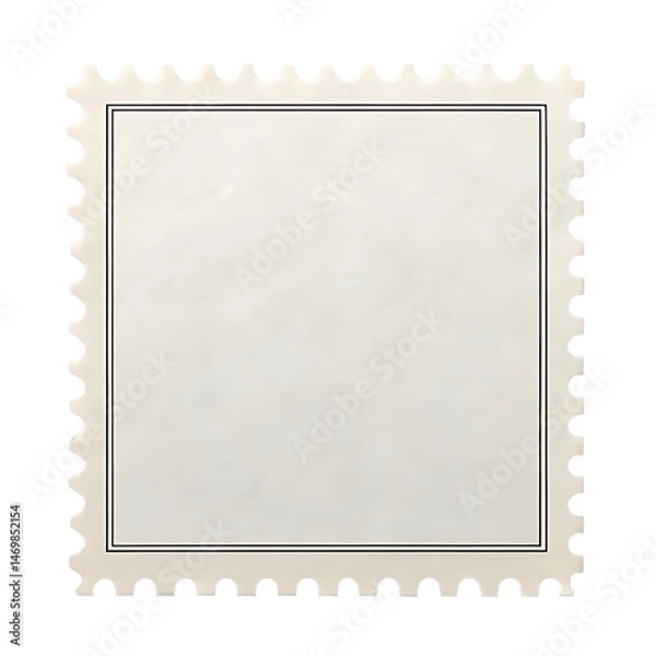 Fototapeta blank postage stamp isolated on transparent background