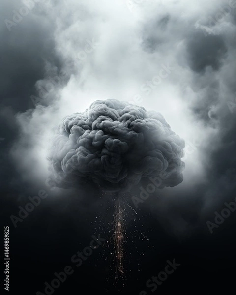 Fototapeta Mind on Fire: The Cloud That Thinks and Burns