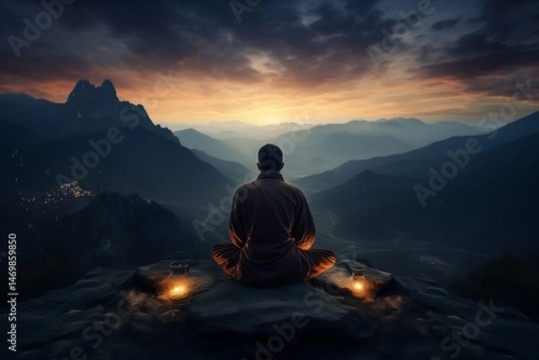 Fototapeta Stillness Over Mountains: The Solitude Within the Silence