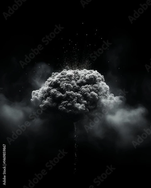 Fototapeta The Cognitive Eruption: When Minds Implode in Silence
