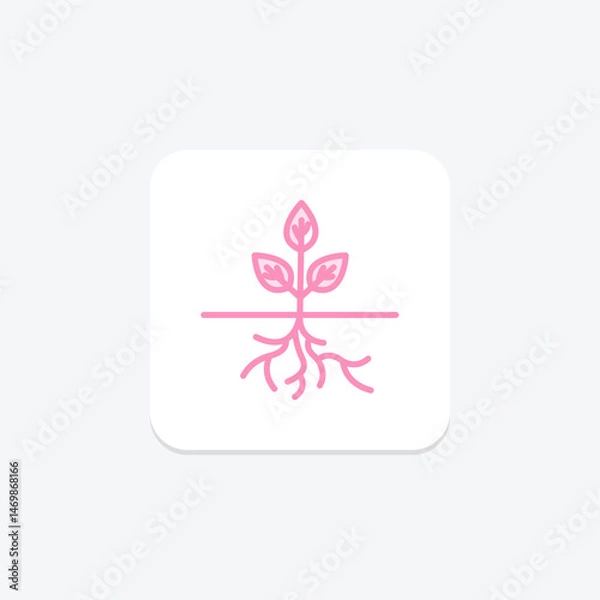 Fototapeta Rooted Growth, vector, pixel perfect, illustrator file