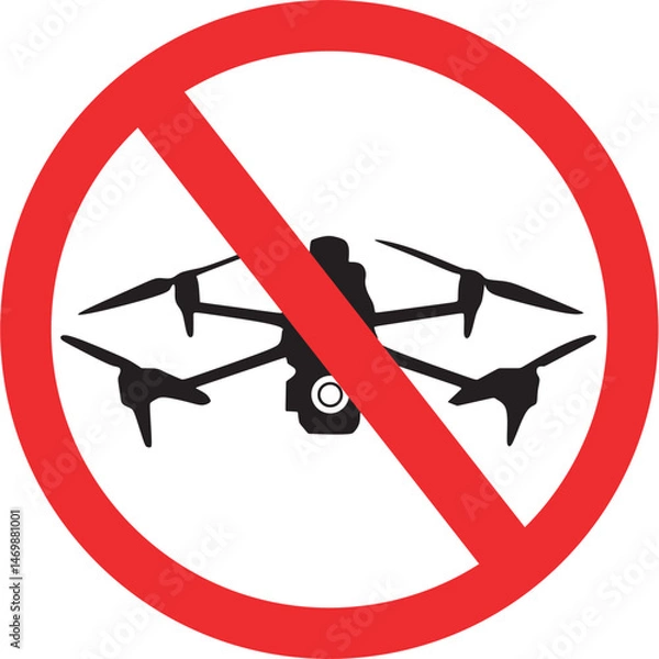Fototapeta ban on drone flights and taking photos and videos over this area