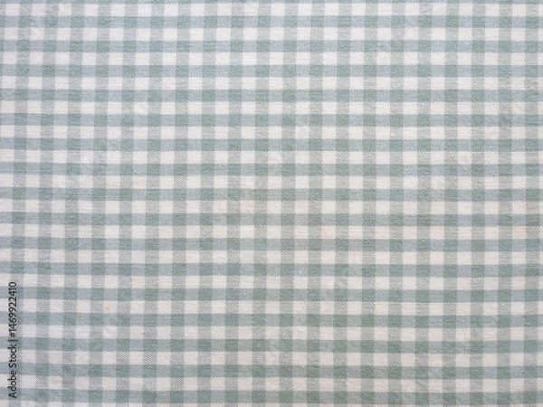 Obraz Mint color, Small check cotton fabric