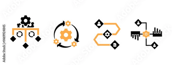 Fototapeta workflow icon vector illustration. workflow icon in flat style - stock vector.