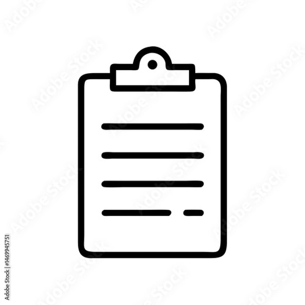 Obraz Clipboard Script Notes Icon Design