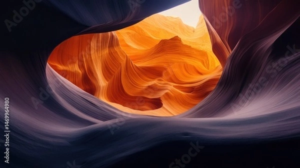 Obraz Antelope Canyon's Orange and Purple Symphony: A Natural Masterpiece
