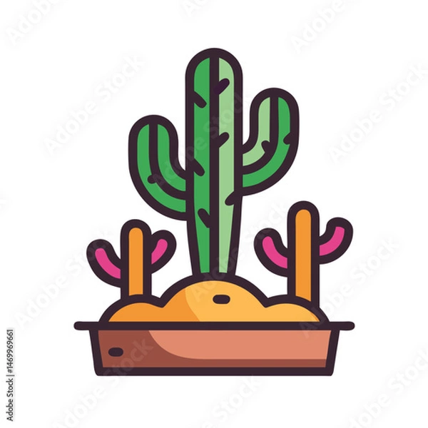 Fototapeta Cactus Desert Plant Nature Icon Design
