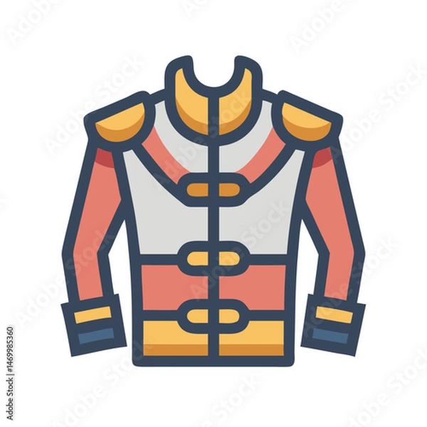 Fototapeta Royal Mounted Jacket Uniform Icon Design


