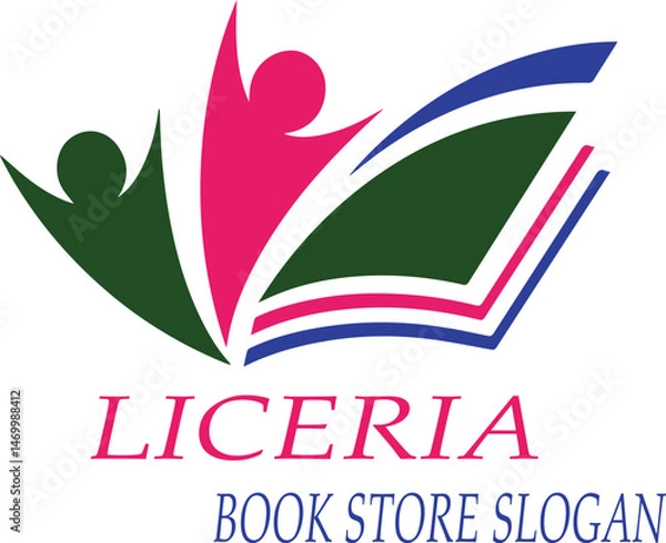 Fototapeta book logo vector