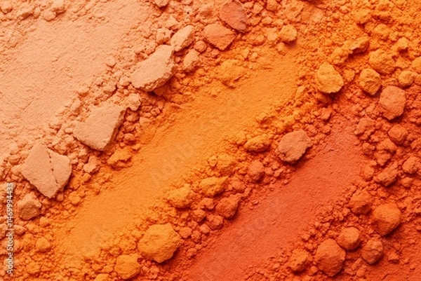 Obraz abstract background, eye shadow, blush, pressed powder pink orange peach textured background