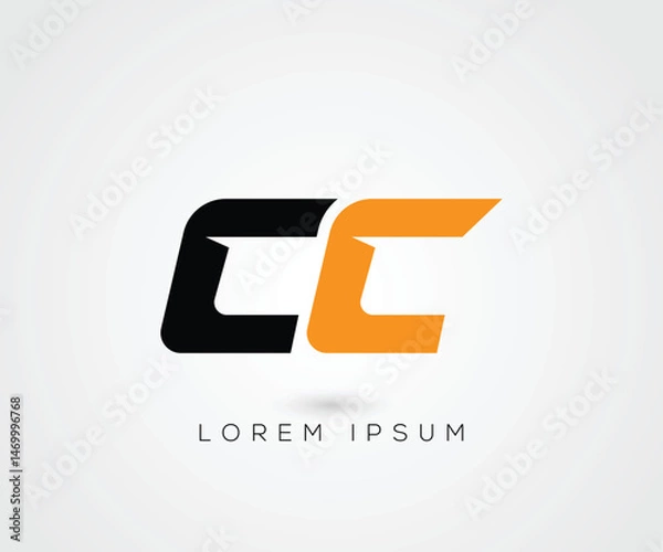 Obraz CC shapes logo design illustration