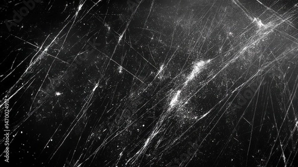 Obraz A 4K photo of 4K photo of black background with a dust and scratches texture for design.