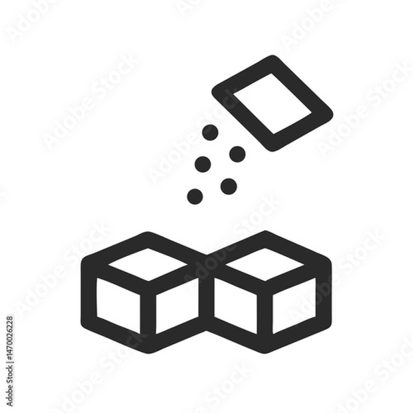 Obraz sugar or salt icon