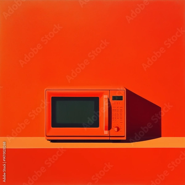 Obraz Abstract 1980s style digital glitched microwave