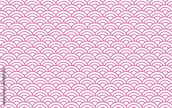 Obraz 青海波模様／赤