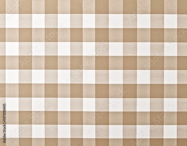 Fototapeta ベージュのギンガムチェックの背景