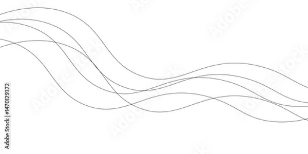 Obraz Line art abstract vector illustration. Wavy lines. vector illustration eps10