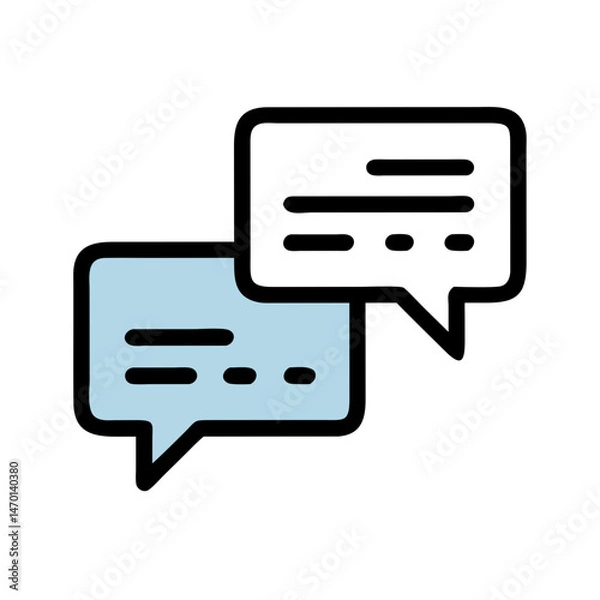 Obraz Chat Bubbles Icon Representing Communication and Conversation Exchange