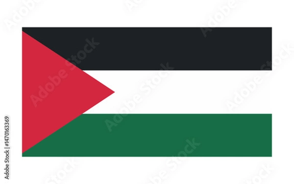 Obraz vector illustration, country flag, Palestine flag