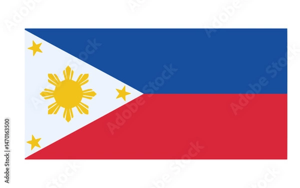 Obraz vector illustration, country flag, Philippines flag
