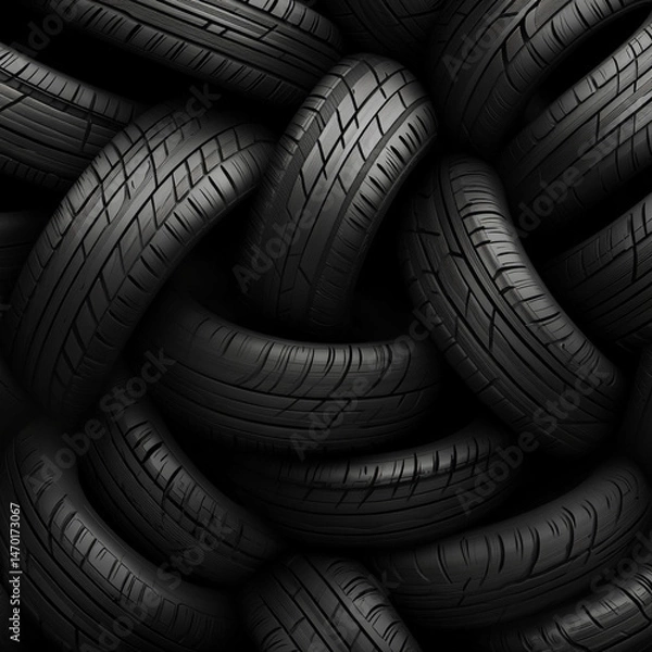 Obraz background with car tires