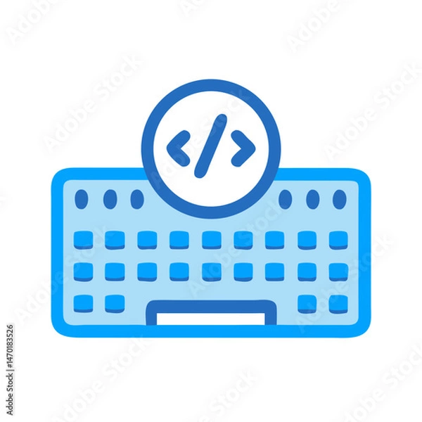 Fototapeta  keyboard-with-code-icon-representing-creative-