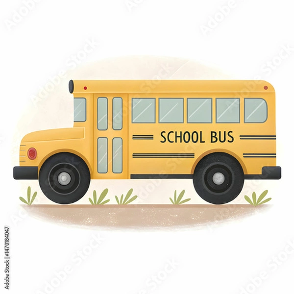 Obraz school bus template clip art
