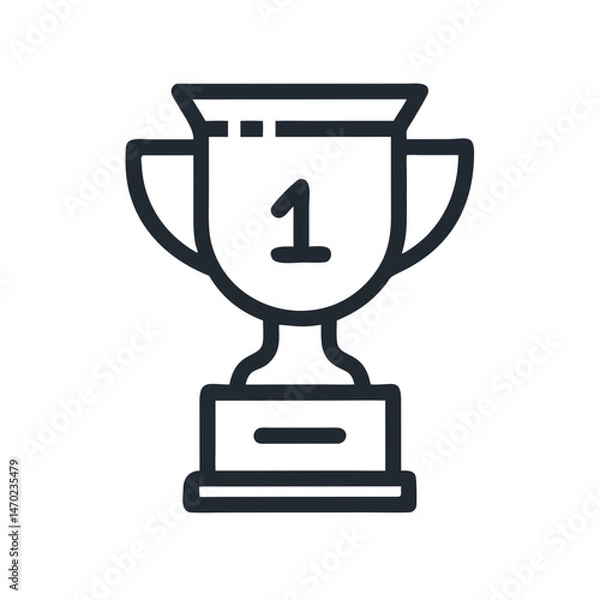 Obraz Trophy Icon Representing First Place Achievement and Winning Recognition