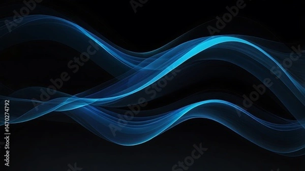 Fototapeta Abstract blue wave background