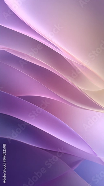 Fototapeta Abstract image of flowing purple and lavender hues creating a smooth, layered effect, showcasing elegance and serenity, ideal for design backgrounds