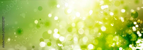 Fototapeta lichter bokeh sonne partikel natur abstrakt kreise grün verlauf hintergrund landschaft frühling sommer modulation unscharf banner
