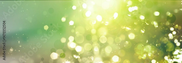 Fototapeta lichter bokeh sonne partikel natur abstrakt kreise grün verlauf hintergrund landschaft frühling sommer modulation unscharf banner