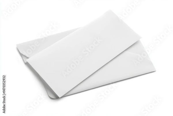 Fototapeta Envelope stationery mockup template on white background