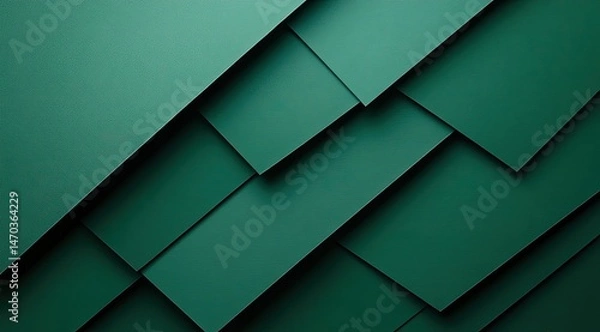 Fototapeta Abstract Green Geometric Pattern