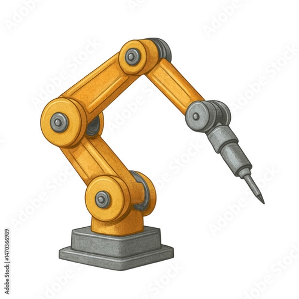Obraz Robotic Arm in Industrial Setting with Mechanical Precision