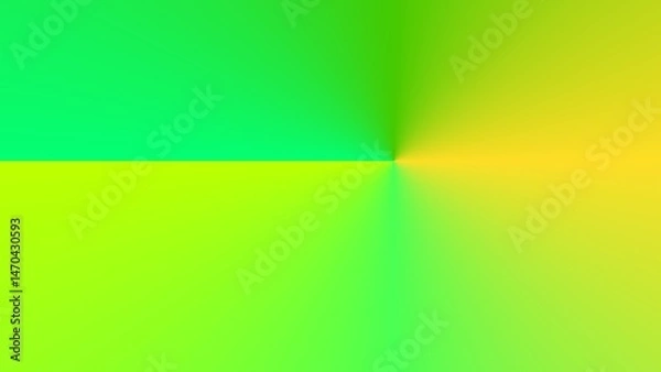 Obraz Abstract gradient artwork with vibrant green and yellow hues, radiating from a central point