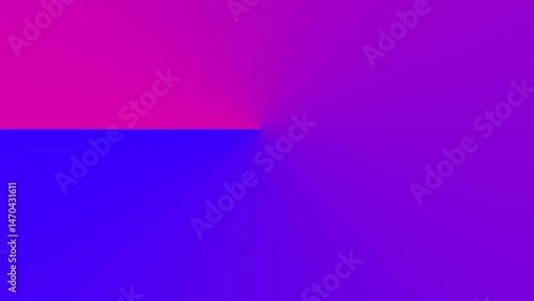 Obraz Abstract artwork featuring a vibrant gradient of pink and blue hues, divided by a sharp horizontal line