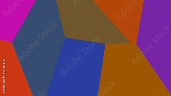 Obraz Abstract geometric artwork with vibrant color blocks (11)