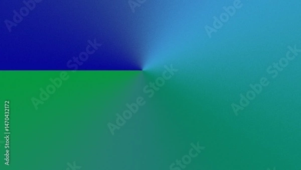 Obraz Abstract gradient artwork featuring blue, green, and teal shades radiating from a central point