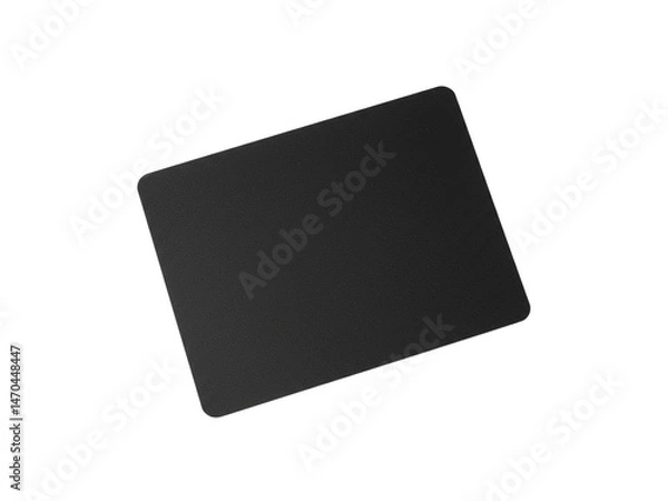Obraz Black mousepad isolated on white background.