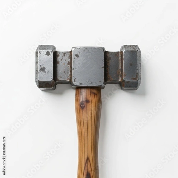 Obraz Rustic Hammer Tool Close-up Studio Shot

