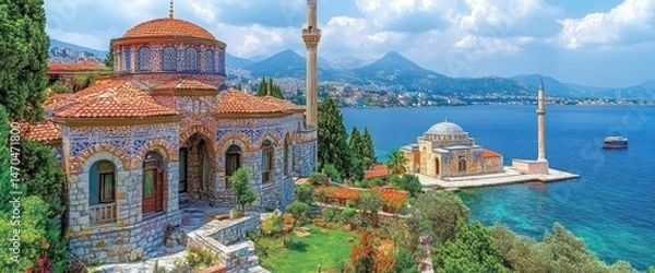 Obraz Mediterranean Coastal Mosque