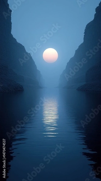 Obraz Misty Canyon Sunset Reflection