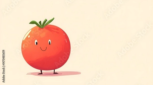 Obraz Cartoon tomato illustration