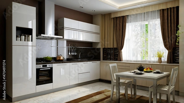 Obraz modern kitchen interior design