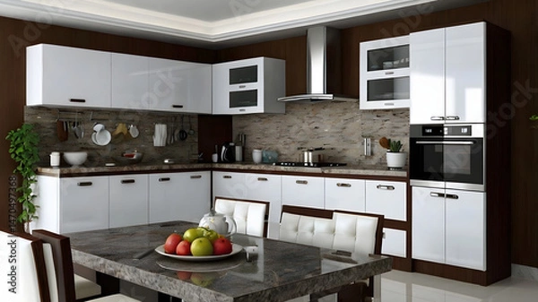 Obraz modern kitchen interior with kitchen